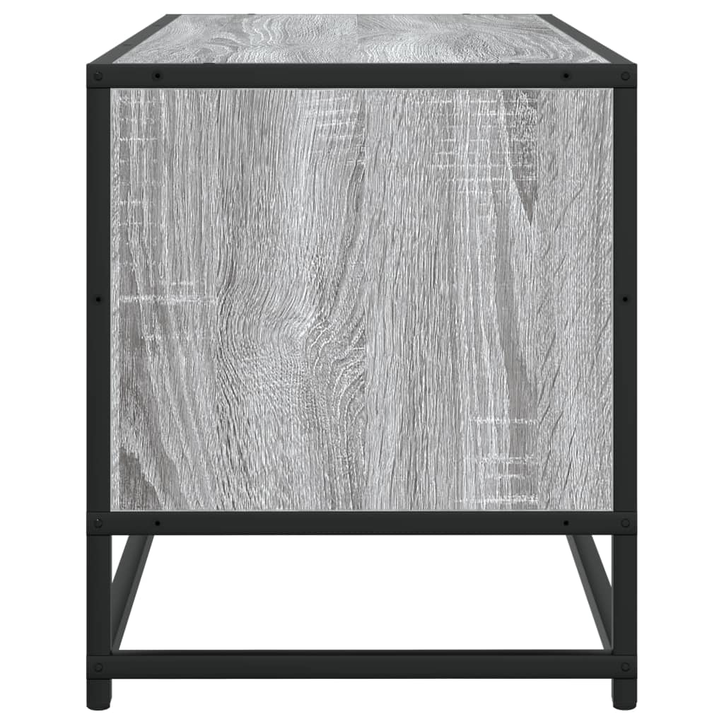 vidaXL TV Cabinet Grey Sonoma 80x34.5x40 cm Engineered Wood and Metal 5