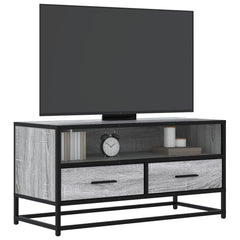 vidaXL TV Cabinet Grey Sonoma 80x34.5x40 cm Engineered Wood and Metal 1