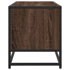 vidaXL TV Cabinet Brown Oak 80x34.5x40 cm Engineered Wood and Metal 5