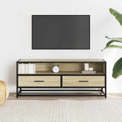 TV Cabinet 80x34,5x40 cm Engineered Wood and Metal Sonoma oak 100 cm