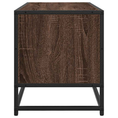 vidaXL TV Cabinet Brown Oak 100x34.5x40 cm Engineered Wood and Metal 5