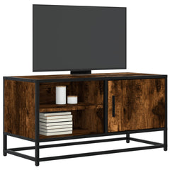 TV Cabinet 80x34,5x40 cm Engineered Wood and Metal Smoked oak