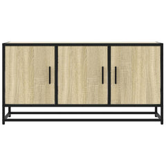 TV Cabinet 100x35x50 cm Engineered Wood and Metal Sonoma oak