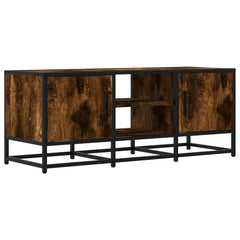 vidaXL TV Cabinet Smoked Oak 100x35x41 cm Engineered Wood and Metal 2