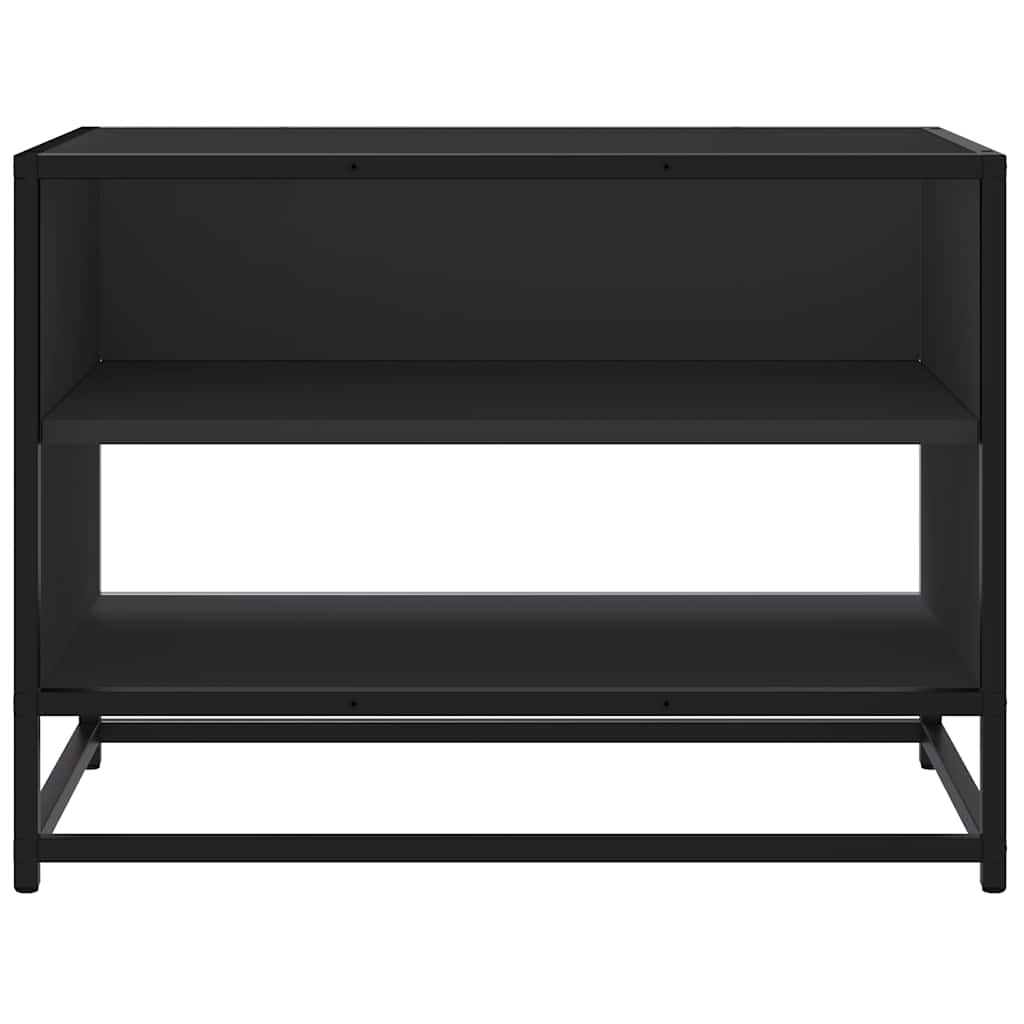 vidaXL TV Cabinet Black 61x40x46 cm Engineered Wood and Metal 4
