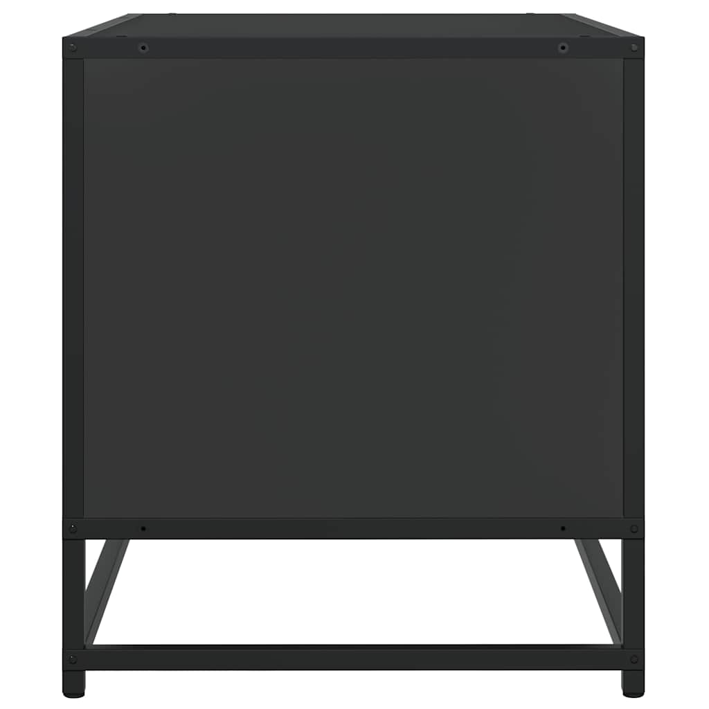 vidaXL TV Cabinet Black 61x40x46 cm Engineered Wood and Metal 6