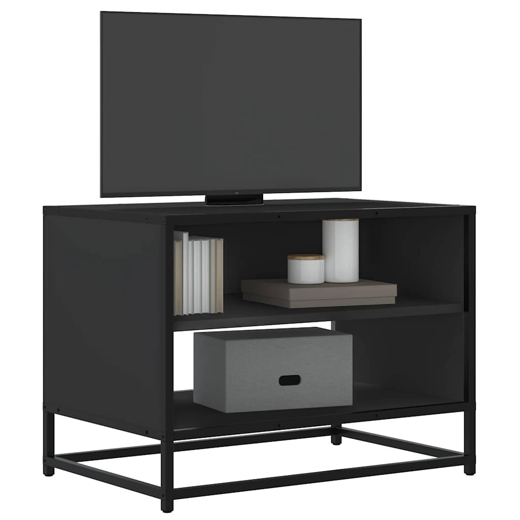 vidaXL TV Cabinet Black 61x40x46 cm Engineered Wood and Metal 1