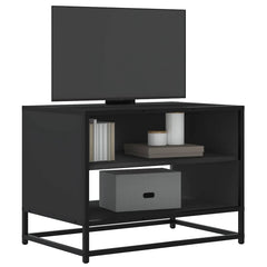 vidaXL TV Cabinet Black 61x40x46 cm Engineered Wood and Metal 1