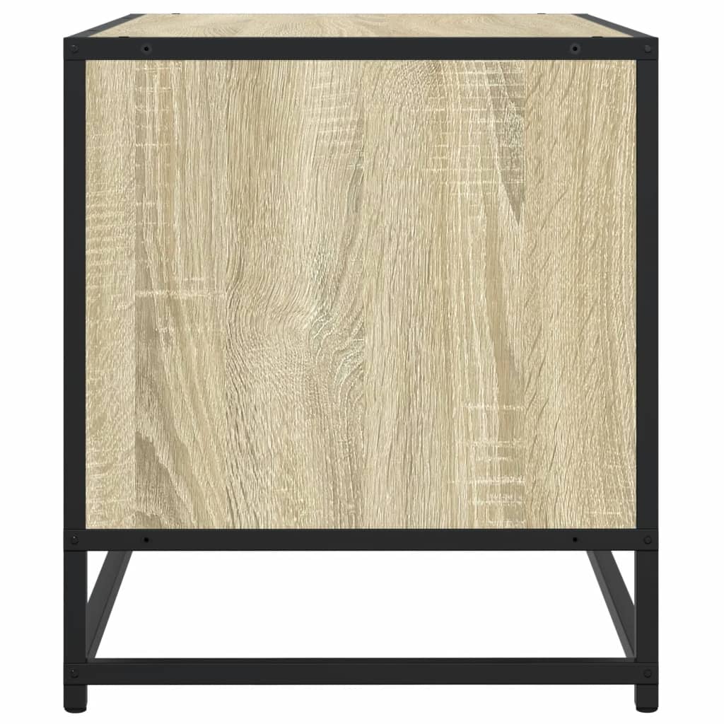 vidaXL TV Cabinet Sonoma Oak 91x40x46 cm Engineered Wood and Metal 6