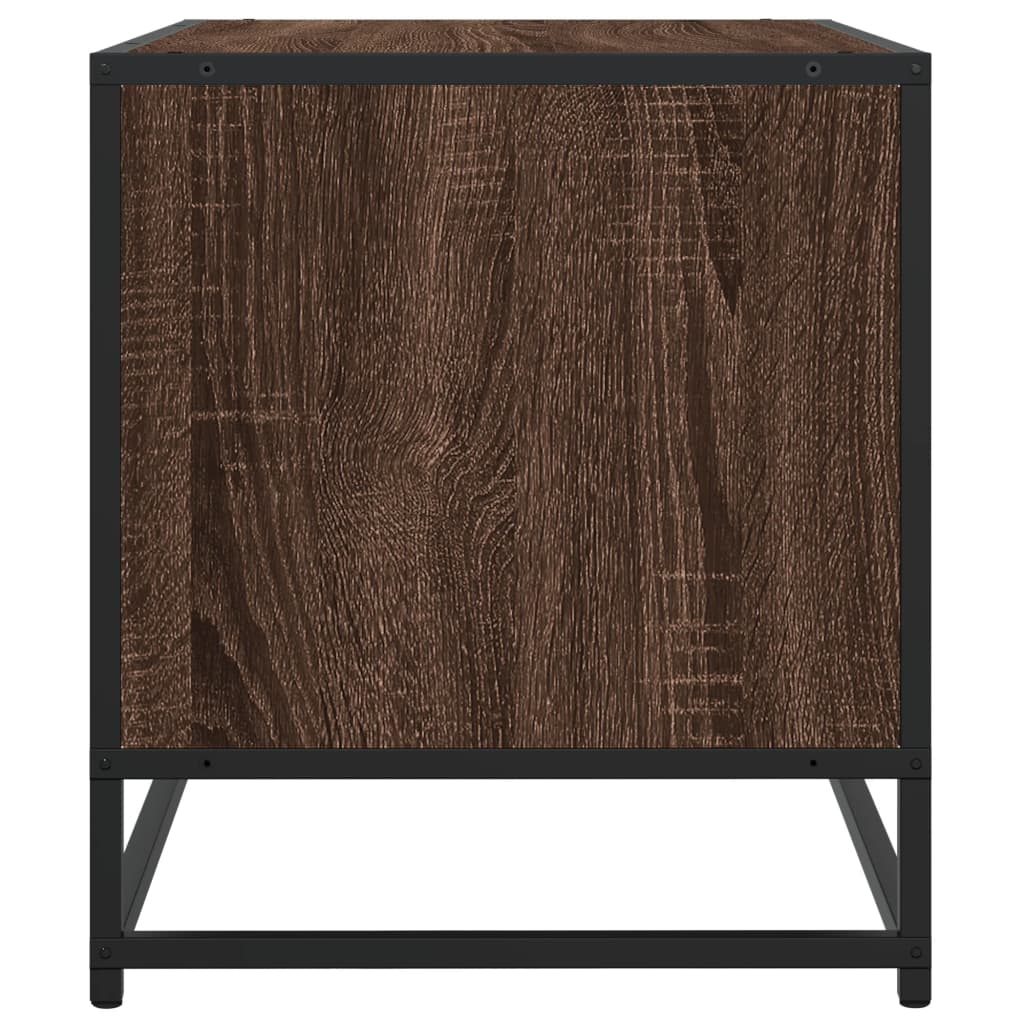 vidaXL TV Cabinet Brown Oak 91x40x46 cm Engineered Wood and Metal 6