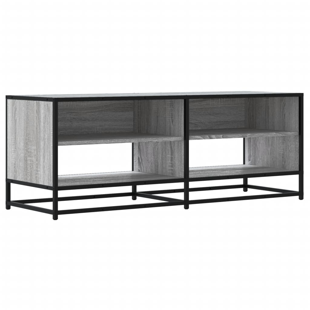 vidaXL TV Cabinet Grey Sonoma 120,5x40x46 cm Engineered Wood and Metal 2