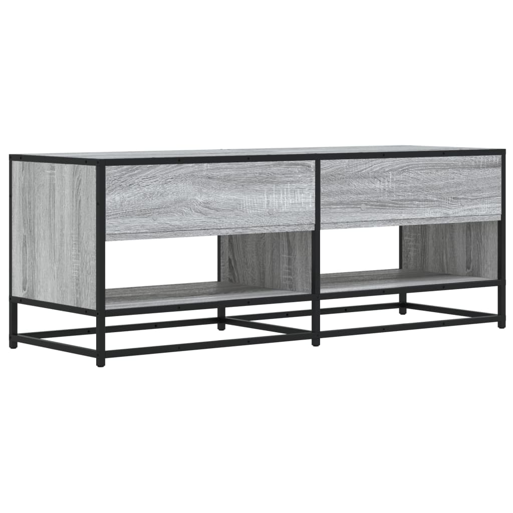 vidaXL TV Cabinet Grey Sonoma 120,5x40x46 cm Engineered Wood and Metal 5