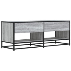 vidaXL TV Cabinet Grey Sonoma 120,5x40x46 cm Engineered Wood and Metal 5