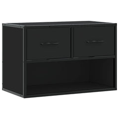 vidaXL TV Cabinet Black 60x31x39.5 cm Engineered Wood and Metal 2