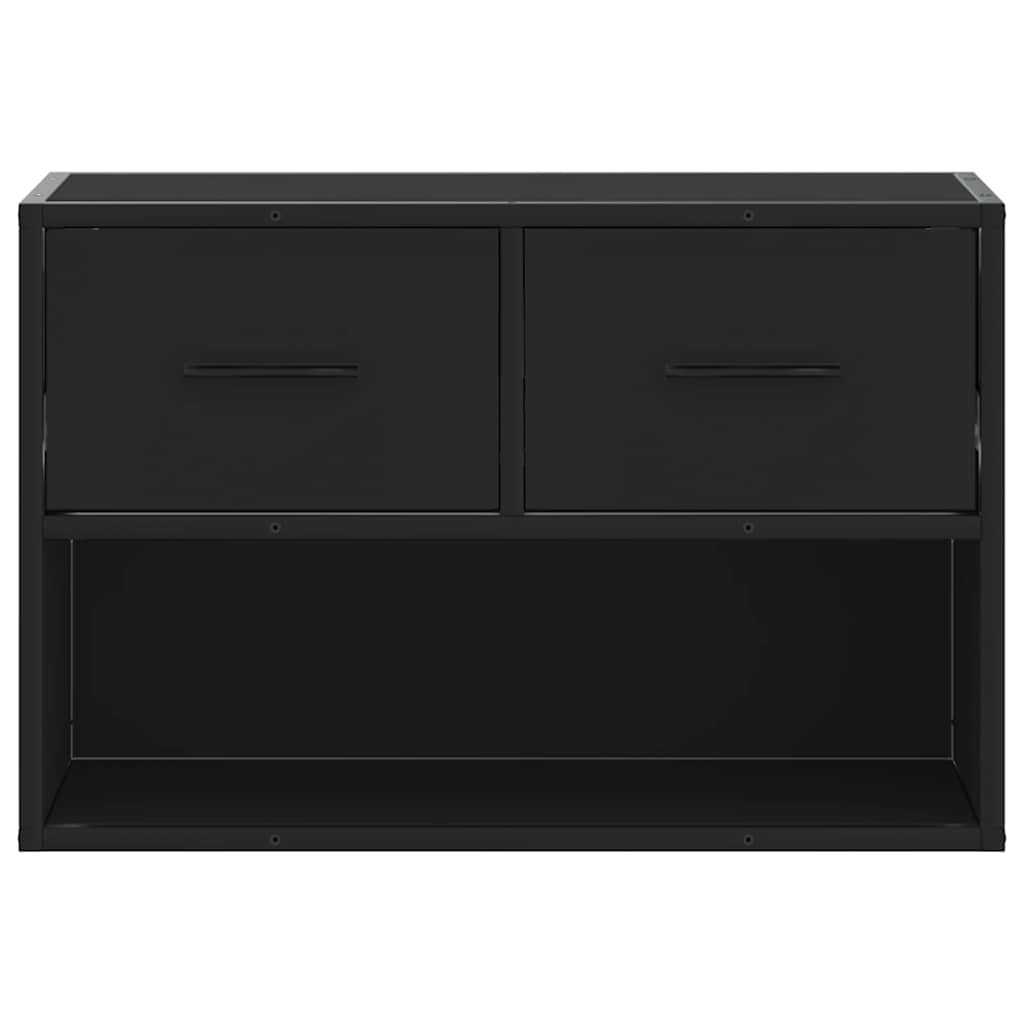 vidaXL TV Cabinet Black 60x31x39.5 cm Engineered Wood and Metal 4