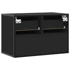 vidaXL TV Cabinet Black 60x31x39.5 cm Engineered Wood and Metal 6