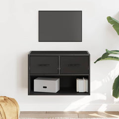 vidaXL TV Cabinet Black 60x31x39.5 cm Engineered Wood and Metal 1