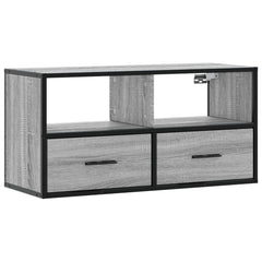 vidaXL TV Cabinet Grey Sonoma 80x31x39.5 cm Engineered Wood and Metal 2