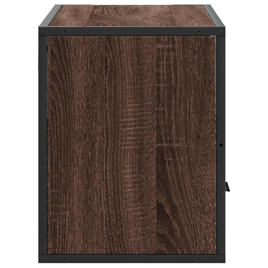 vidaXL TV Cabinet Brown Oak 80x31x39.5 cm Engineered Wood and Metal 5