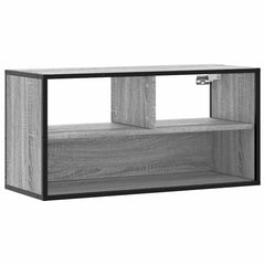 vidaXL TV Cabinet Grey Sonoma 80x31x39.5 cm Engineered Wood and Metal 2