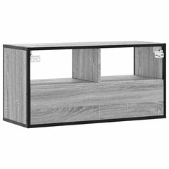 vidaXL TV Cabinet Grey Sonoma 80x31x39.5 cm Engineered Wood and Metal 6