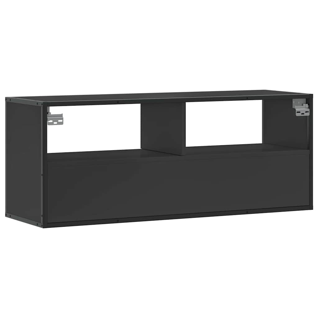 vidaXL TV Cabinet Black 100x31x39.5 cm Engineered Wood and Metal 6