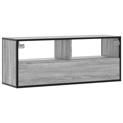 vidaXL TV Cabinet Grey Sonoma 100x31x39.5 cm Engineered Wood and Metal 6