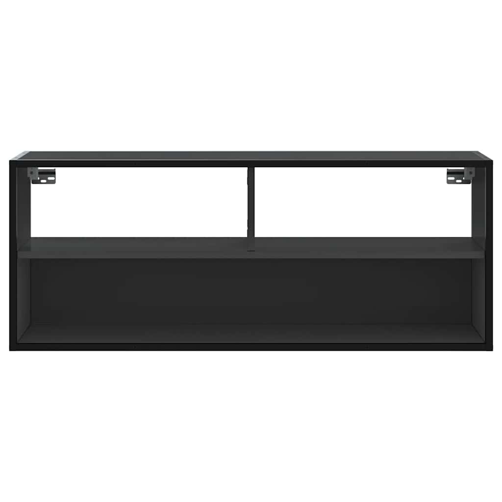 vidaXL TV Cabinet Black 100x31x39.5 cm Engineered Wood and Metal 4