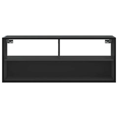 vidaXL TV Cabinet Black 100x31x39.5 cm Engineered Wood and Metal 4