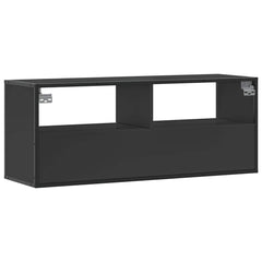 vidaXL TV Cabinet Black 100x31x39.5 cm Engineered Wood and Metal 6
