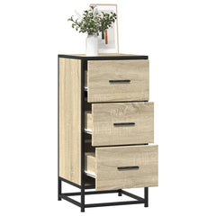 vidaXL Sideboard Sonoma Oak 35.5x35x76 cm Engineered Wood and Metal 1