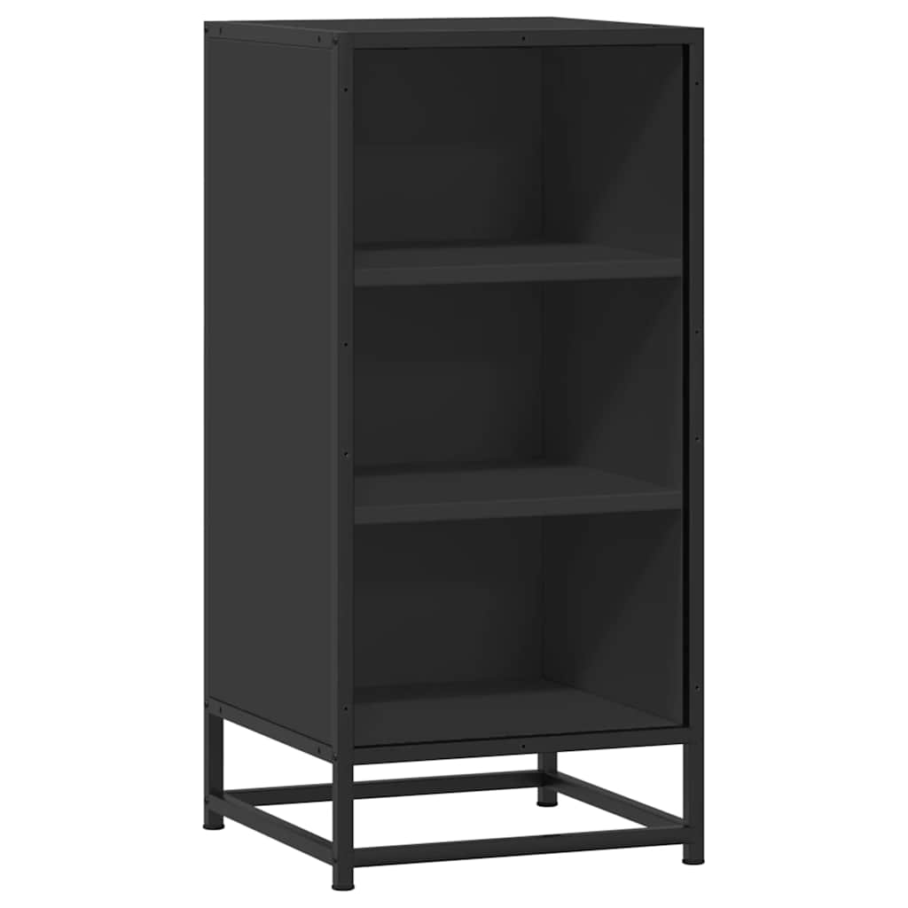vidaXL Sideboard Black 35.5x35x76 cm Engineered Wood and Metal 2