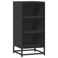 vidaXL Sideboard Black 35.5x35x76 cm Engineered Wood and Metal 2