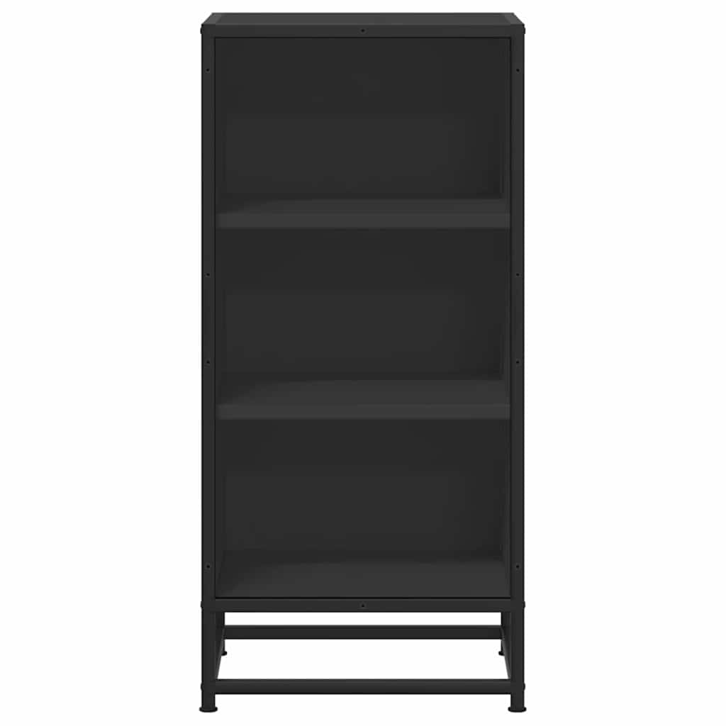 vidaXL Sideboard Black 35.5x35x76 cm Engineered Wood and Metal 4