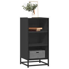 vidaXL Sideboard Black 35.5x35x76 cm Engineered Wood and Metal 1