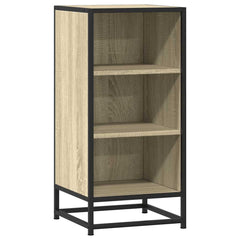 vidaXL Sideboard Sonoma Oak 35.5x35x76 cm Engineered Wood and Metal 2