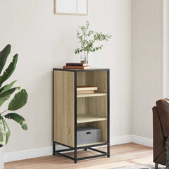 vidaXL Sideboard Sonoma Oak 35.5x35x76 cm Engineered Wood and Metal 3