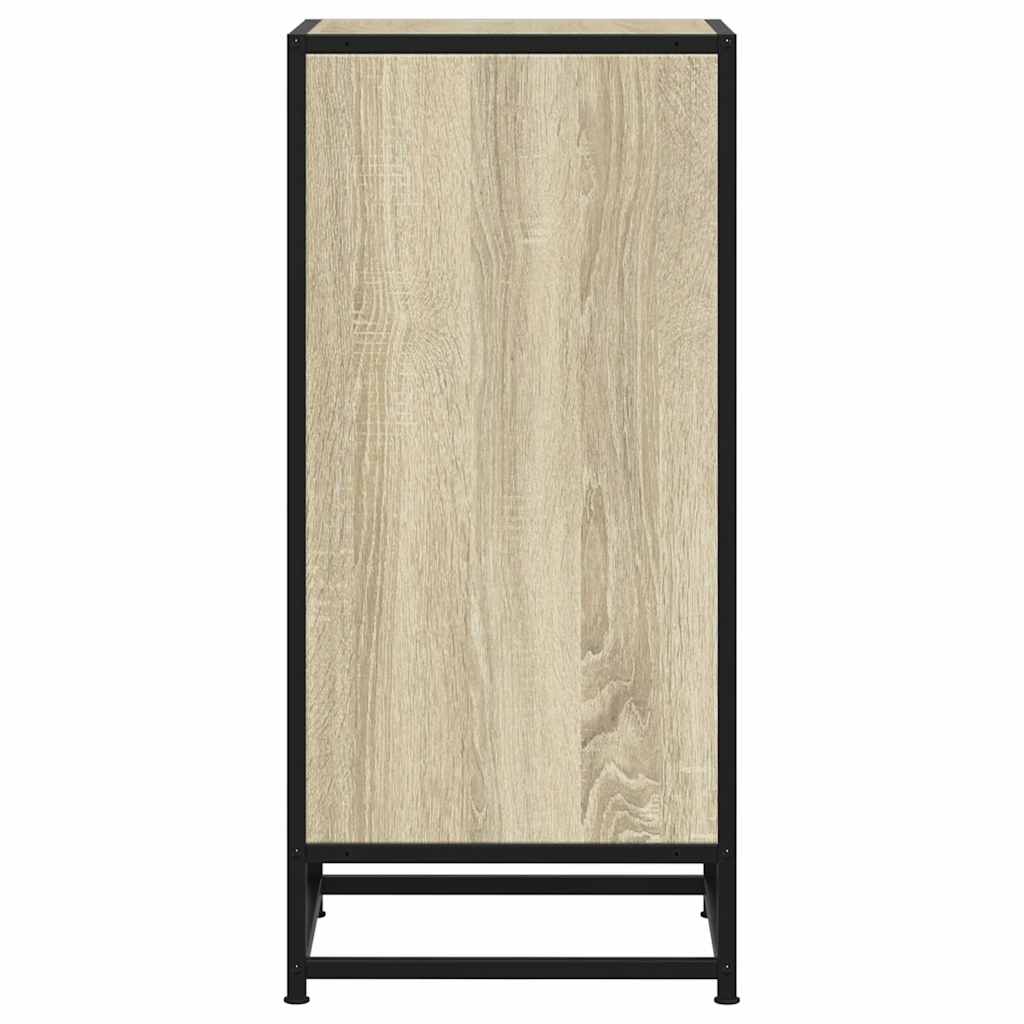vidaXL Sideboard Sonoma Oak 35.5x35x76 cm Engineered Wood and Metal 5