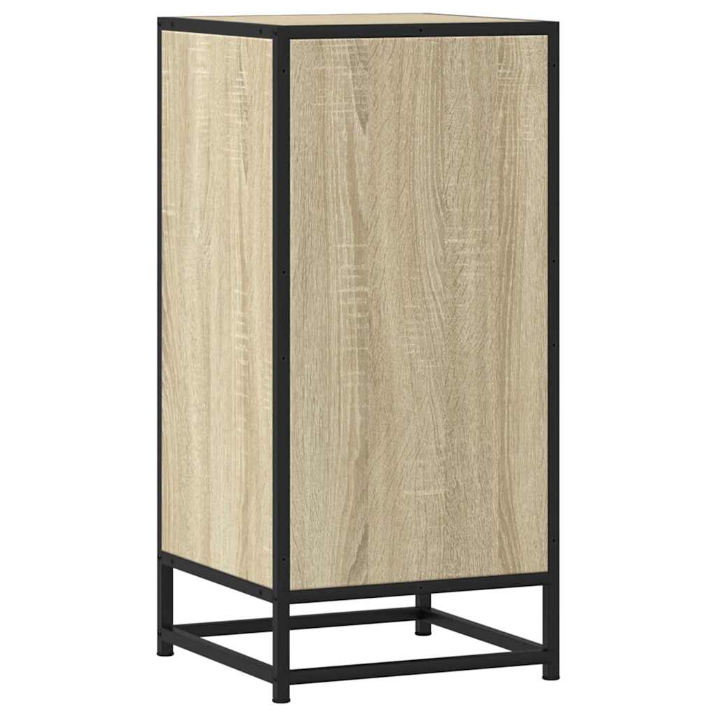vidaXL Sideboard Sonoma Oak 35.5x35x76 cm Engineered Wood and Metal 6