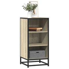 vidaXL Sideboard Sonoma Oak 35.5x35x76 cm Engineered Wood and Metal 1