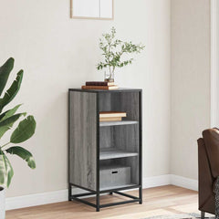 vidaXL Sideboard Grey Sonoma 35.5x35x76 cm Engineered Wood and Metal 3