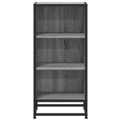 vidaXL Sideboard Grey Sonoma 35.5x35x76 cm Engineered Wood and Metal 4