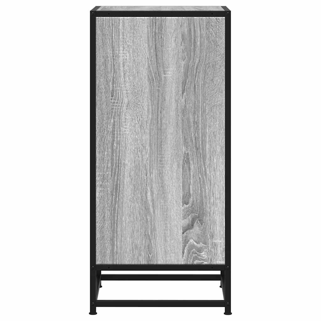 vidaXL Sideboard Grey Sonoma 35.5x35x76 cm Engineered Wood and Metal 5