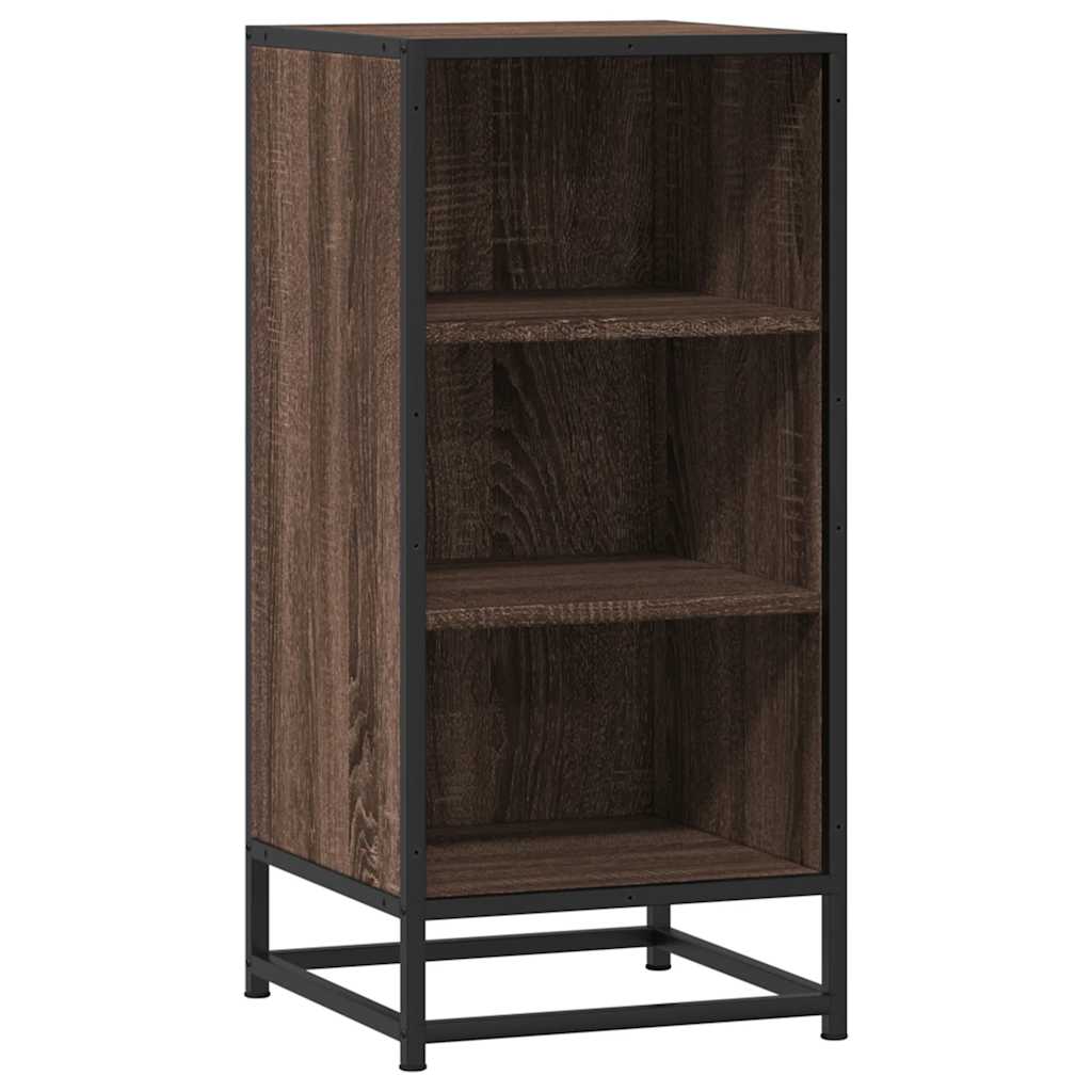 vidaXL Sideboard Brown Oak 35.5x35x76 cm Engineered Wood and Metal 2