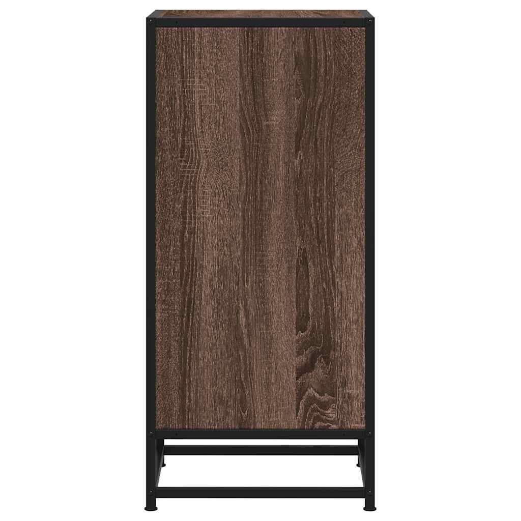 vidaXL Sideboard Brown Oak 35.5x35x76 cm Engineered Wood and Metal 5