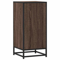 vidaXL Sideboard Brown Oak 35.5x35x76 cm Engineered Wood and Metal 6