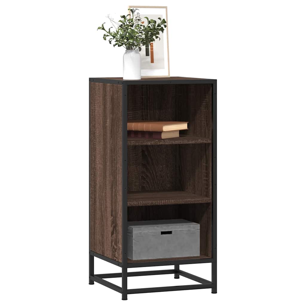 vidaXL Sideboard Brown Oak 35.5x35x76 cm Engineered Wood and Metal 1