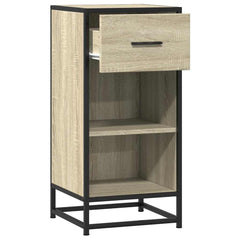 vidaXL Sideboard Sonoma Oak 35.5x35x76 cm Engineered Wood and Metal 5