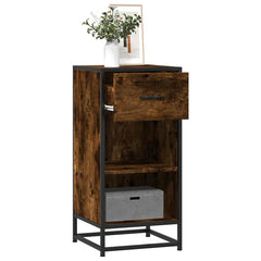 vidaXL Sideboard Smoked Oak 35.5x35x76 cm Engineered Wood and Metal 1