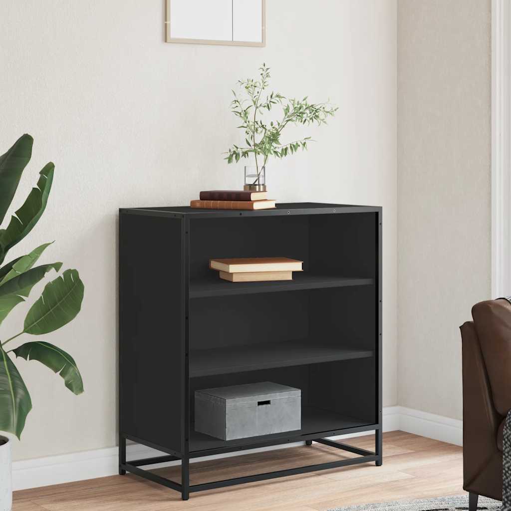 vidaXL Sideboard Black 68x35x76 cm Engineered Wood and Metal 3